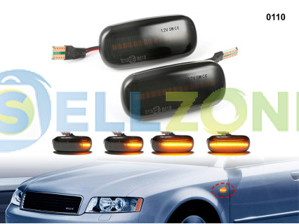 DYNAMIC LED Σετ Φλας Φτερού Φιμέ για Audi A2 A3 A4 A6 A8 TT - 0110