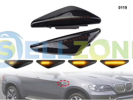 DYNAMIC LED Σετ Φλας Φτερού Φιμέ για BMW X3 F25 X5 E70 X6 E71 - 0119
