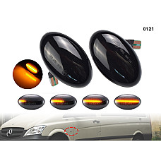 DYNAMIC LED Σετ Φλας Φτερού Φιμέ για Mercedes A W168 Vito W639 - 0121 - Sellzone.bg DYNAMIC LED Σετ Φλας Φτερού Φιμέ για Mercedes A W168 Vito W639 - 0121