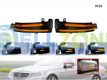 DYNAMIC LED Σετ Φλας ενδείξεων στροφής για καθρέφτες Mercedes C E S GLA CLA CLS - 0123