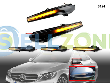DYNAMIC LED Σετ Φλας ενδείξεων στροφής για καθρέφτες Mercedes C E S GLC W205 - 0124