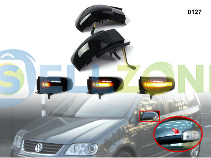 DYNAMIC LED Σετ Φλας ενδείξεων στροφής για καθρέφτες VW Touran 2003-2009 - 0127