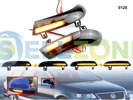 DYNAMIC LED Σετ Φλας ενδείξεων στροφής για καθρέφτες VW Golf 5 Passat 6 Jetta Sharan - 0128