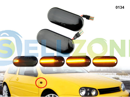 DYNAMIC LED Σετ Φλας Φτερού Φιμέ για VW Golf 3 4 Passat Seat Skoda - 0134