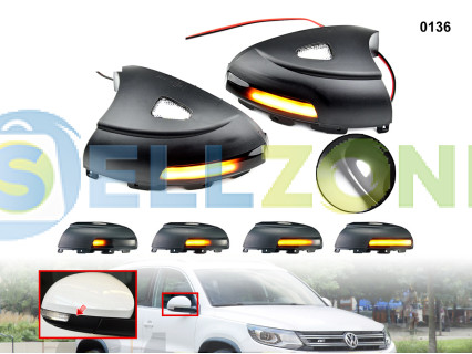 DYNAMIC LED Σετ Φλας ενδείξεων στροφής για καθρέφτες VW Tiguan Sharan - 0136