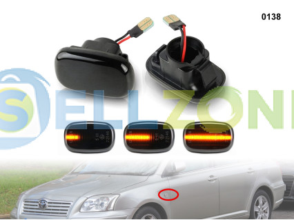 DYNAMIC LED Σετ Φλας Φτερού Φιμέ για Toyota Lexus Avensis RX - 0138