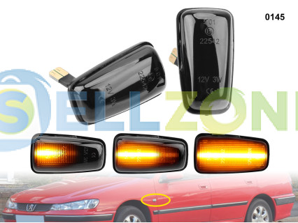 DYNAMIC LED Σετ Φλας Φτερού Φιμέ για Fiat Doblo Punto Panda Peugeot - 0145
