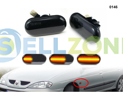 DYNAMIC LED Σετ Φλας Φτερού Φιμέ για Nissan Opel Renault Dacia Smart - 0146