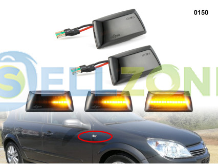 DYNAMIC LED Σετ Φλας Φτερού Φιμέ για Opel Astra Corsa Zafira Insignia - 0150