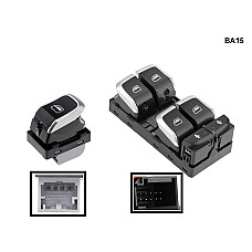 Διακόπτης ηλεκτρικών παραθύρων 6 κουμπιών για Audi Q3 A6 A7 C7 - BA15 - Sellzone.bg Διακόπτης ηλεκτρικών παραθύρων 6 κουμπιών για Audi Q3 A6 A7 C7 - BA15
