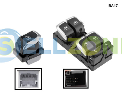 Διακόπτες παραθύρων οδηγού και συνοδηγού για Audi A6 A7 Q3 - BA17