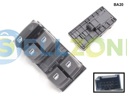 Διακόπτης ηλεκτρικών παραθύρων με τέσσερα κουμπιά για AUDI A4 B8 A5 Q5 - BA20