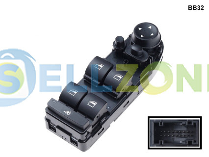 Κονσόλα κουμπιών για 4 ηλεκτρικά παράθυρα για BMW E91 E90 - BB32