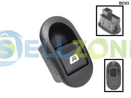 Κουμπί για αυτόματα ηλεκτρικά παράθυρα για Peugeot Citroen C2 C3 - BC03