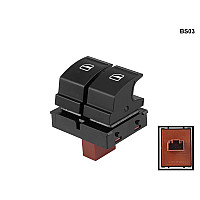 Διακόπτης ηλεκτρικών παραθύρων δύο κουμπιών για Skoda Fabia Octavia - BS03