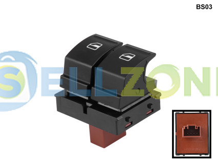 Διακόπτης ηλεκτρικών παραθύρων δύο κουμπιών για Skoda Fabia Octavia - BS03