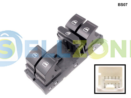 Διακόπτης ηλεκτρικών παραθύρων τεσσάρων κουμπιών για Skoda Fabia Octavia Superb - BS07