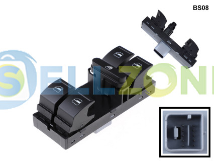 Διακόπτης με 4 κουμπιά για ηλεκτρικά παράθυρα Skoda Fabia Octavia - BS08