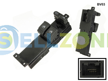 Διακόπτης με 2 κουμπιά για ηλεκτρικά παράθυρα VW Skoda Golf 4 Octavia - BV03