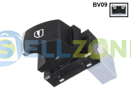 Διακόπτης ηλεκτρικών παραθύρων με μονό κουμπί Chrome για VW GOLF 5 6 Passat Jetta - BV09