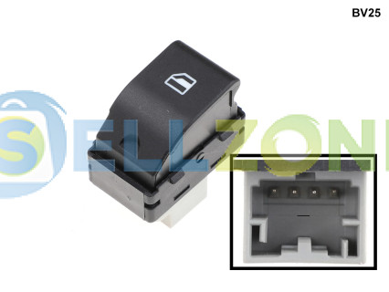 Διακόπτης ηλεκτρικού παραθύρου 4 ακίδων για VW Seat Polo Ibiza - BV25