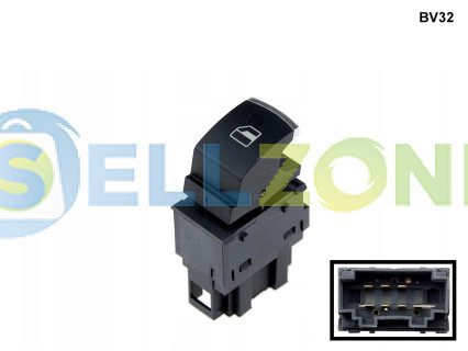 Διακόπτης ηλεκτρικών παραθύρων με κομψό σχεδιασμό χρώμιου για VW Polo Skoda Fabia - BV32