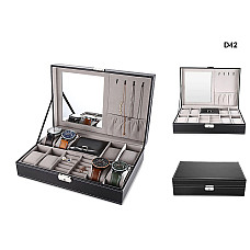 Κουτί για αποθήκευση ρολογιών και αξεσουάρ σε μαύρο χρώμα - D42