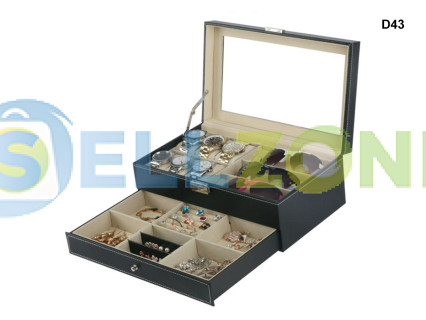 Μεγάλο πολυτελές κουτί για ρολόγια και αξεσουάρ - D43