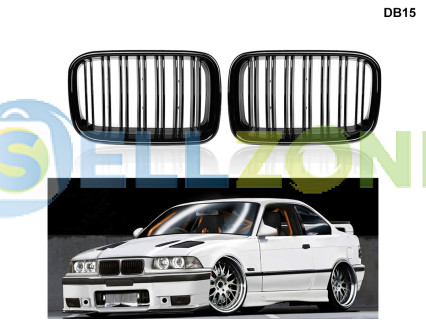 Κεντρικές γρίλιες M σε γυαλιστερό μαύρο χρώμα για BMW E36 92-96 - DB15