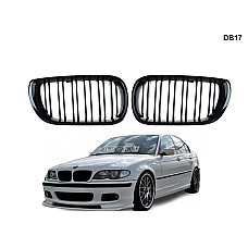 Διπλές M γρίλιες M3 σε γυαλιστερό μαύρο χρώμα για BMW E46 2002-2005 - DB17 - Sellzone.bg Διπλές M γρίλιες M3 σε γυαλιστερό μαύρο χρώμα για BMW E46 2002-2005 - DB17