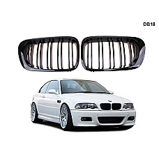 Μαύρες Διπλές M γρίλιες M3 για BMW E46 Coupe 99-03 - DB18 - Sellzone.bg Μαύρες Διπλές M γρίλιες M3 για BMW E46 Coupe 99-03 - DB18