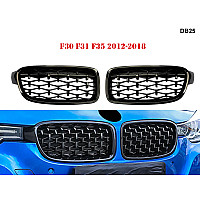 Διπλές M γρίλιες M3 Διαμαντένια νεφρά για BMW F30 F31 2011-2018 - DB25 - Sellzone.bg Διπλές M γρίλιες M3 Διαμαντένια νεφρά για BMW F30 F31 2011-2018 - DB25