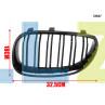 Διπλές M γρίλιες νεφρά M5 για BMW E60 E61 2003-2010 - DB27 - Изображение 1
