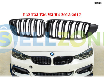 Διπλές M γρίλιες νεφρά μπροστινού προφυλακτήρα M3-M4  για BMW F32 F33 F36 F80 F82 - DB30