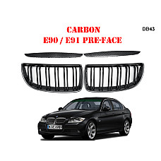Carbon Διπλές M γρίλιες νεφρά για BMW 3 E90 E91 05-08 - DB43 - Sellzone.bg Carbon Διπλές M γρίλιες νεφρά για BMW 3 E90 E91 05-08 - DB43