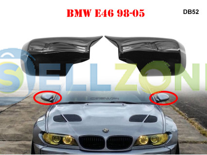 Μαύρα καλύμματα καθρεπτών με τέλεια κατασκευή για BMW E46 - DB52