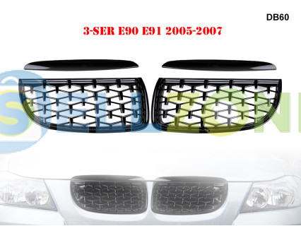 Diamond Διπλές M γρίλιες νεφρά για BMW E90 E91 - DB60