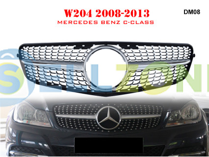 Διαμαντένια μπροστινή γρίλια για Mercedes C W204 08-13 AMG - DM08