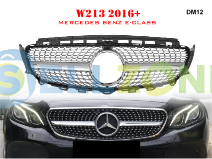 Μπροστινές γρίλιες με ασημιές αποχρώσεις για Mercedes E W213 - DM12