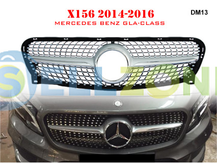 Διαμαντένια γρίλια αυτοκινήτου μπροστά για Mercedes GLA X156 14-16 AMG - DM13