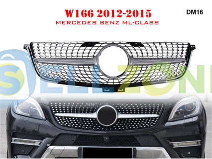 Διαμαντένια μπροστινή γρίλια για Mercedes ML W166 12-15 ετών. AMG - DM16