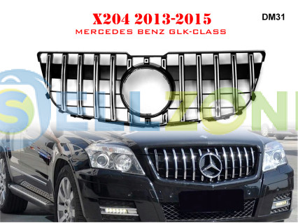 Μπροστινή γρίλια με ασημιές αποχρώσεις για Mercedes GLK 13-15 ετών AMG - DM31