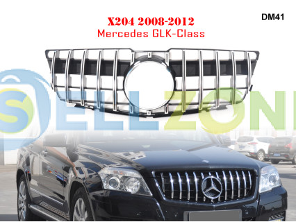 Μπροστινή γρίλια με ασημιές αποχρώσεις για Mercedes GLK X204 08-12 AMG - DM41