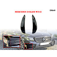 Γυαλιστερές μαύρες αεροτομές για μπροστινό προφυλακτήρα Mercedes AMG E W213 - DMa40