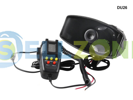 Ηχείο Μικρόφωνο Και Κόρνα Siren 80W με 5 μελωδίες - DU26