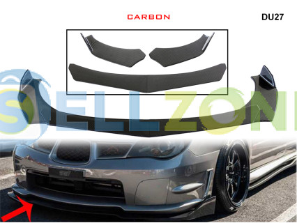 Γενικής Χρήσης Πρόσθετη CARBON Αεροτομή Μπροστινού Προφυλακτήρα Universal Lip Spoiler - DU27