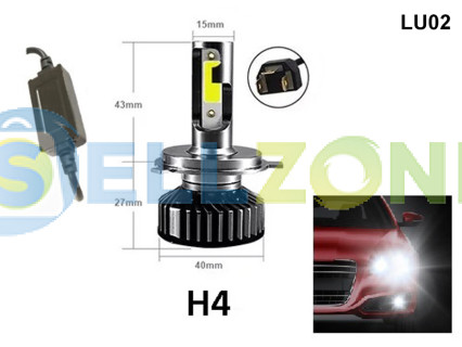 Λαμπτήρες διόδου LED H4 για φώτα - 36W, DC 9V-36V - LU02