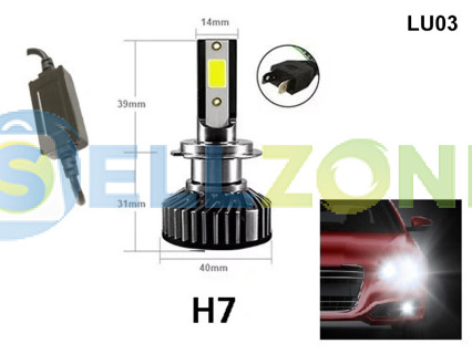 Κιτ λαμπτήρα διόδου LED H7 για προβολείς με Canbus - DC 9V-36V - LU03