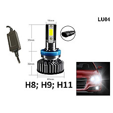 Αδιάβροχοι λαμπτήρες LED H8 H9 H11 Λευκοί λαμπτήρες - 36W, 6500k - LU04 - Sellzone.bg Αδιάβροχοι λαμπτήρες LED H8 H9 H11 Λευκοί λαμπτήρες - 36W, 6500k - LU04