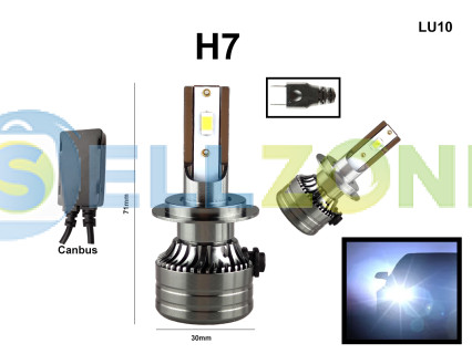 Λαμπτήρες LED H7 για προβολείς με λευκό φως CANBUS - 46W, 6000lm - LU10